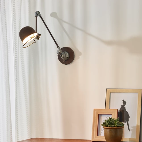 Lucide HONORE - Wandlamp - 1xE14 - Roest bruin - sfeer 1